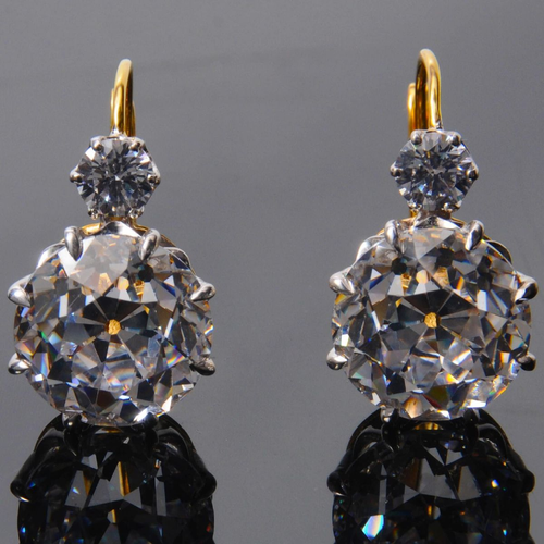 Retro Round Dark Glass Earrings