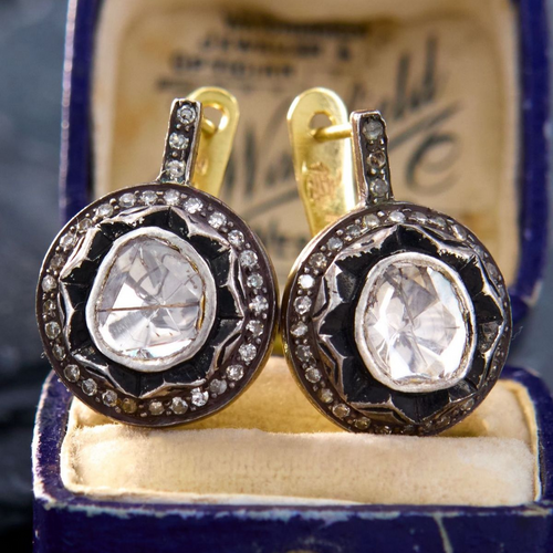 Retro Crystal Orb Earrings