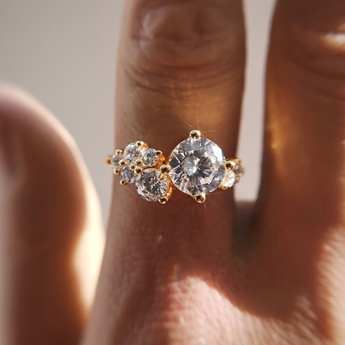 Retro Radiant Zirconia Ring