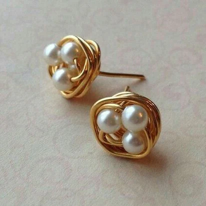 Classic Pearl Nest Earrings