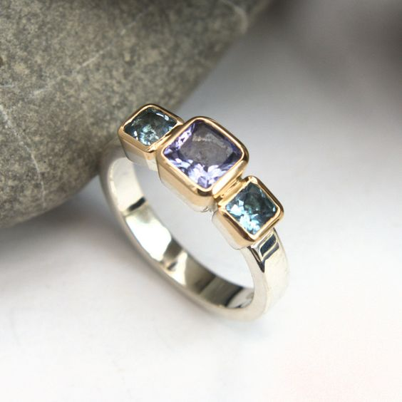 Antique Silvered Glass Ring