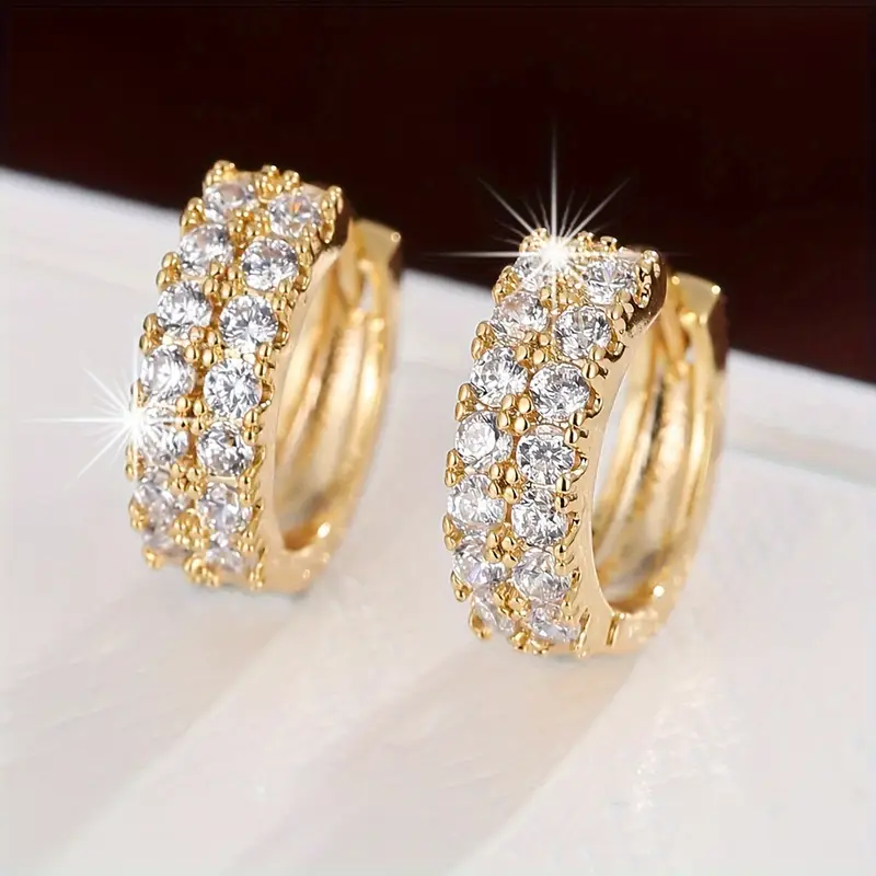 Radiant Gold Stud Earrings