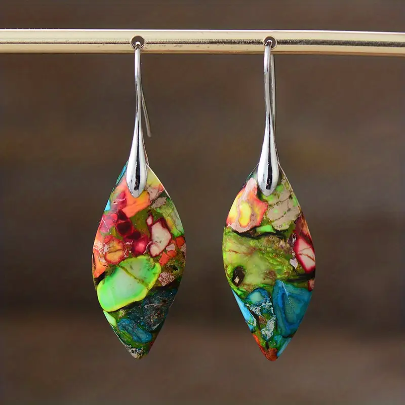 Vibrant Nature-Inspired Stone Earrings