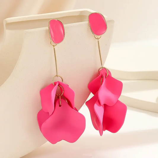 Blush Petal Drop Earrings