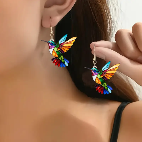 Vibrant Hummingbird Earrings