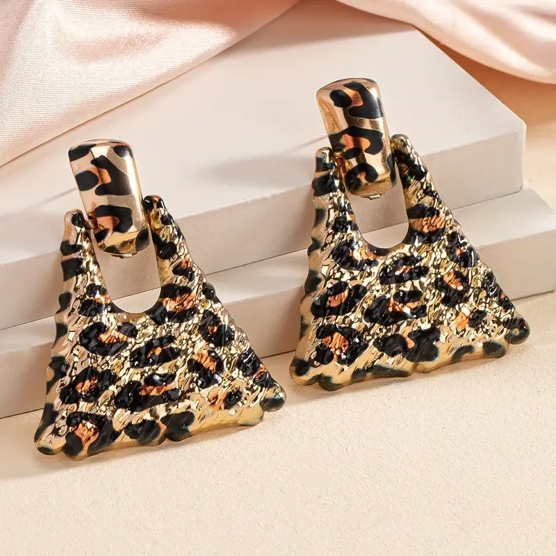 Radiant Gold Leopard Earrings