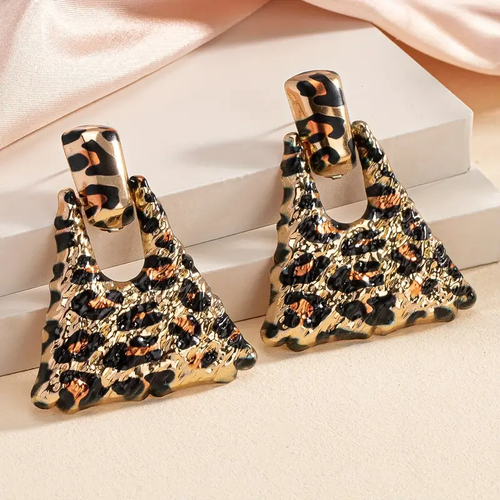 Radiant Gold Leopard Earrings