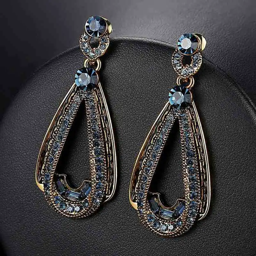 Midnight Blue Zirconia Earrings
