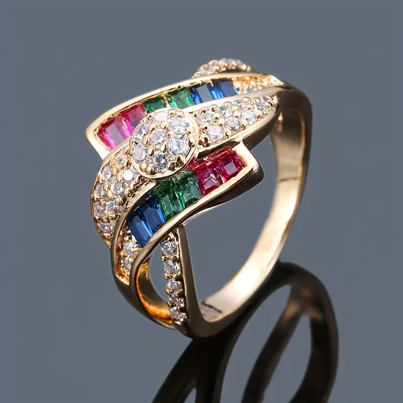 Vibrant Asymmetrical Gold Ring
