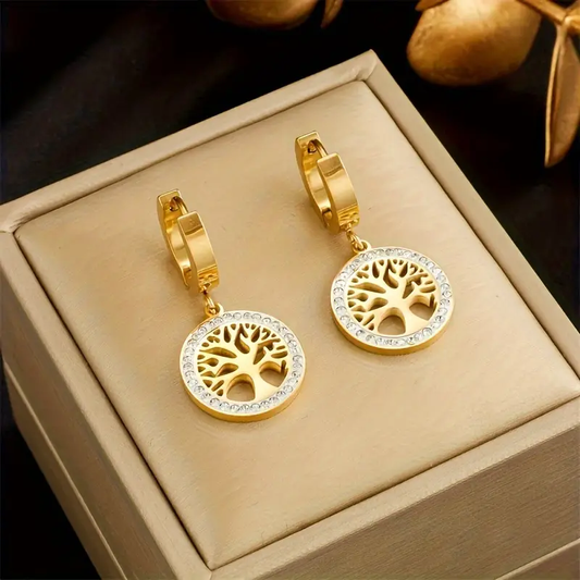 Golden Tree of Life Earrings