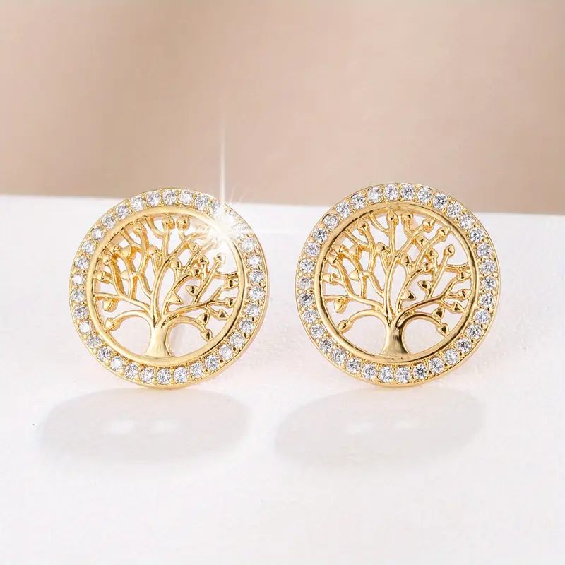Openwork Tree of Life Earrings
