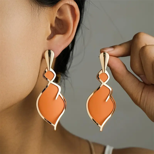 Golden Orange Earrings