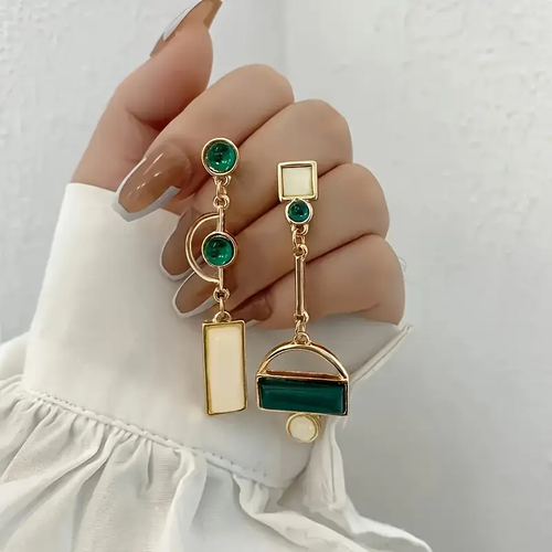 Emerald Elegance Crystal Earrings