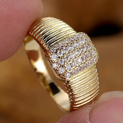 Radiant Gold Sparkle Ring