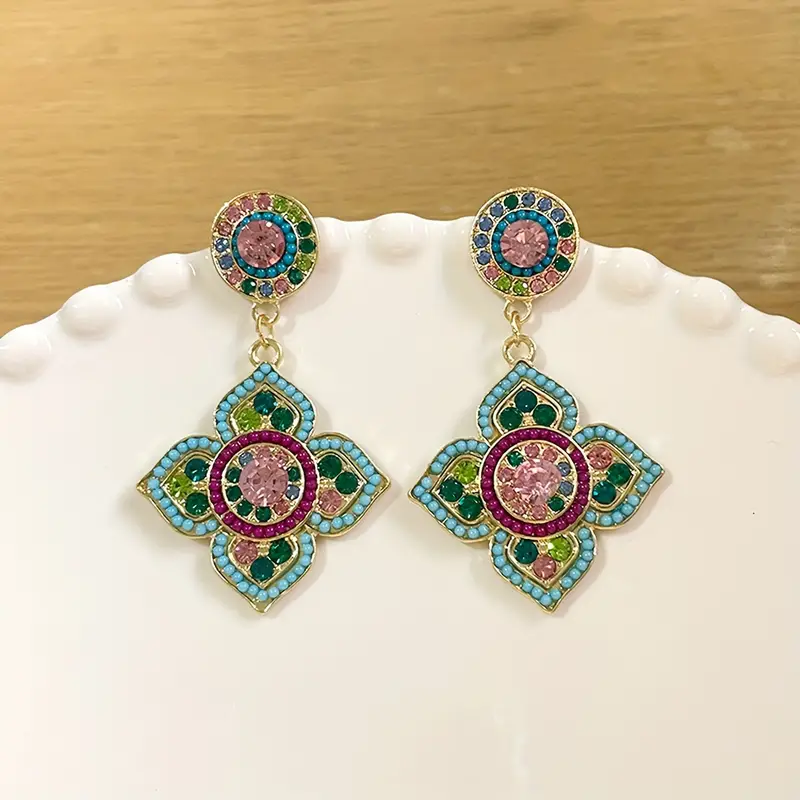 Vibrant Mandala-Inspired Earrings