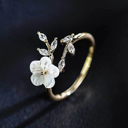 White Blossom Zirconia Engagement Ring