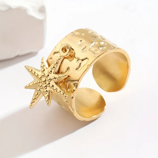 Radiant Star Adjustable Ring