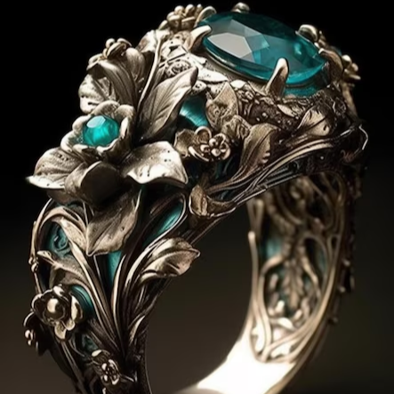 Emerald Leaf Zirconia Ring