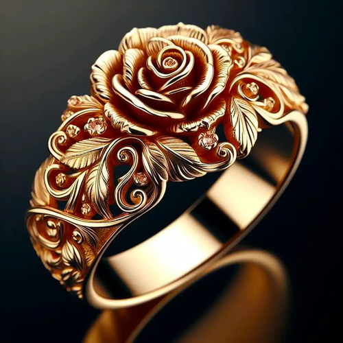 Radiant Floral Gold Ring