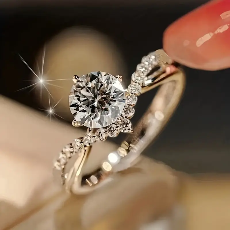 Elegant White Crystal Ring