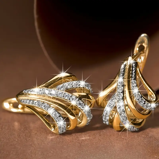 Chic Irregular Bright Gold Earrings