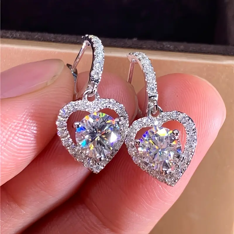 Classic Silver Heart Shaped Earrings