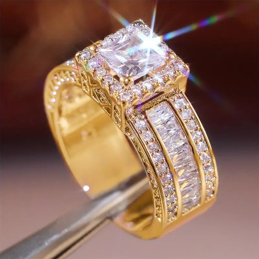 Radiant Elegant Gold Ring