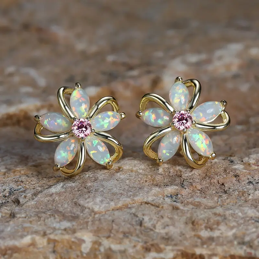 Opalescent Daisy Earrings