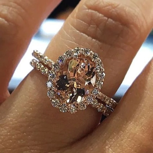 Round Orange Glass Ring