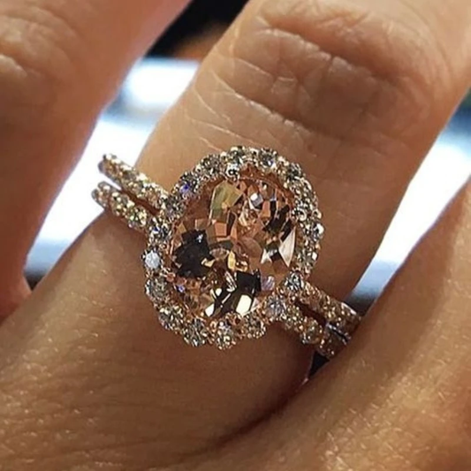 Round Orange Glass Ring