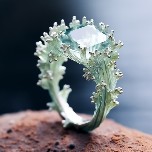 Exotic Turquoise Coral Ring