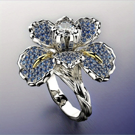 Radiant Floral Silver Ring