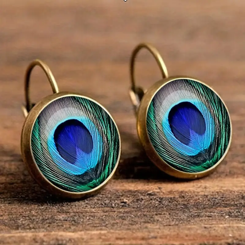 Handcrafted Vintage Blue Bird Earrings