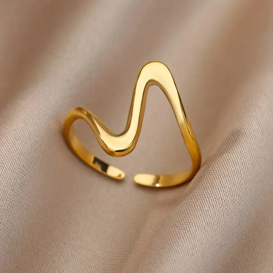 Unique Asymmetrical Gold Ring