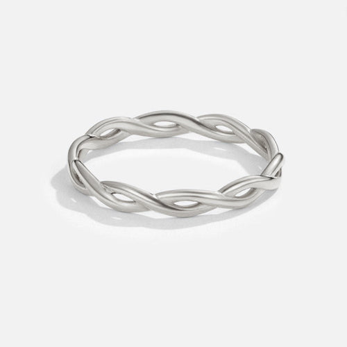 Twisted Infinity Ring in 18K Silver