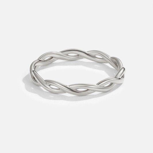 Twisted Infinity Ring in 18K Silver