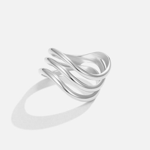 Layered Silver Ring by Kiya