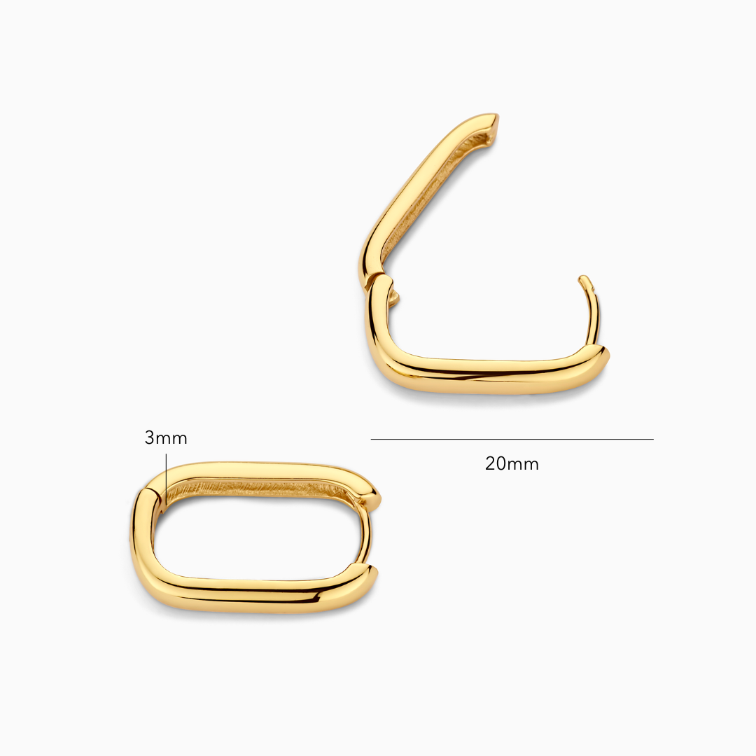 Golden Hoop Earrings with Iconic Design
