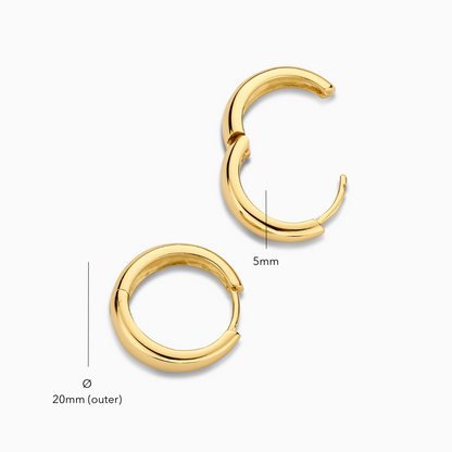 Statement Gold Rue Hoop Earrings