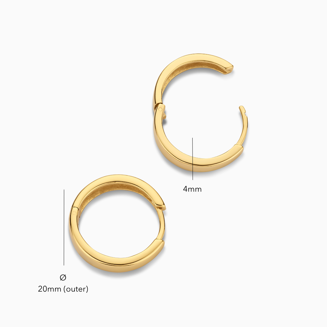 Gia Gold Hoop Earrings