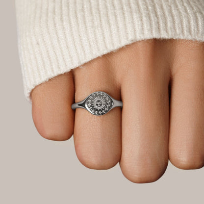 Summer Solstice Silver Ring